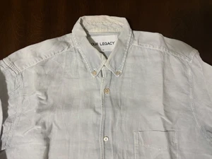 Our Legacy 1950s shirt linen cotton size EU 48 S/M SS16 Light Blue sun fade wash - Picture 1 of 7