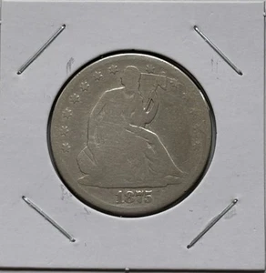 1875 Seated Liberty Half Dollar, 90% Silver - Picture 1 of 2