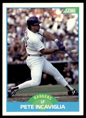 1989 Score Pete Incaviglia Texas Rangers #201 - Image 1 of 2