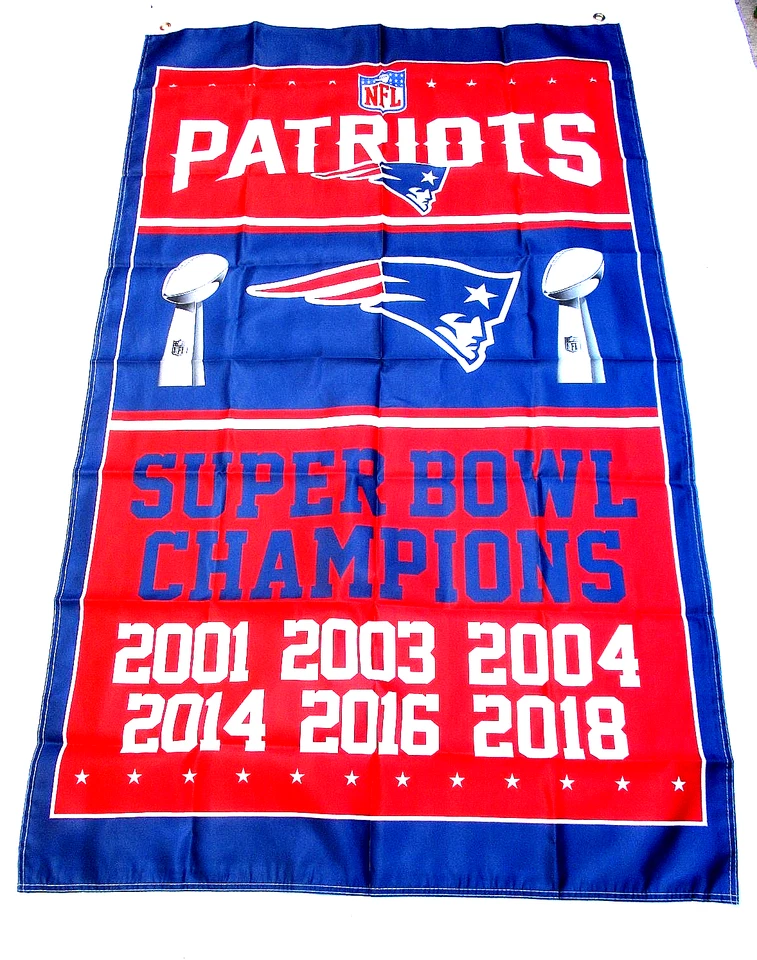 NEW ENGLAND PATRIOTS Super Bowl Championship Banner #03 - NEW - Image 1 of 1