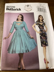Butterick Pattern B6590 Ms Retro Style Dress w/Skirt~Sleeve Opt by GERTIE 14-22 - Picture 1 of 2