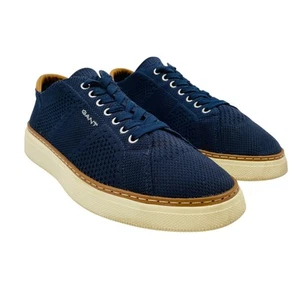 GANT Hombre Azul Oscuro Punto Cordones Zapatillas Talla Eur 45 GB 10 US 11 - Picture 1 of 15