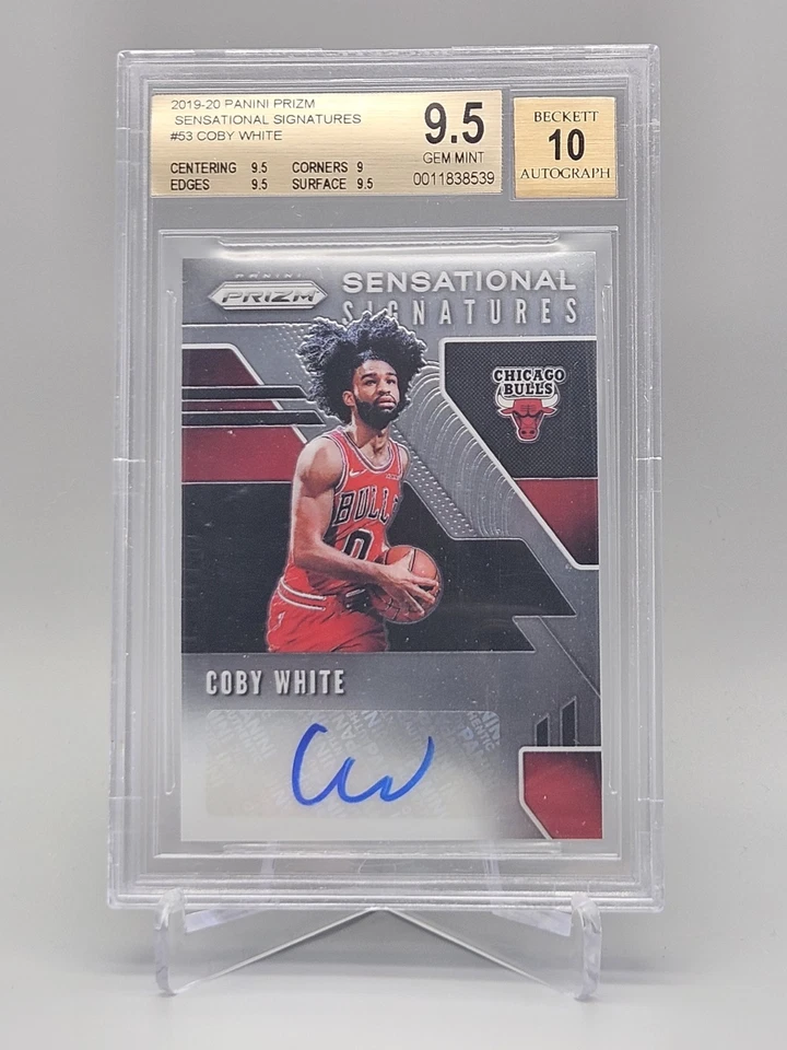 Prizm Coby White Rookie RC 2019-20 firmas automático BGS gema como nuevo 9,5 automático 10 Foto 1 de 2
