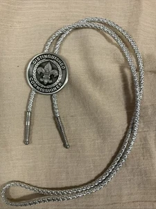 BSA Distinguished Commissioner Bolo Tie Silver Tone - Picture 1 of 4
