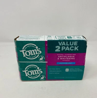 Tom’s of Maine Antiplaque & Whitening Fluoride-Free Toothpaste Peppermint 4.5 oz - Image 1 of 4