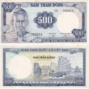 South Vietnam 500 Dong ND 1966 P 23 AUnc Little Tone - Picture 1 of 3