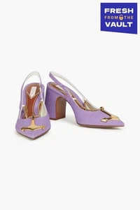 RRP€315 ZIMMERMANN Oveboard Canvas Slingback Pumps US9 UK7 EU40 Anchor - Picture 1 of 8