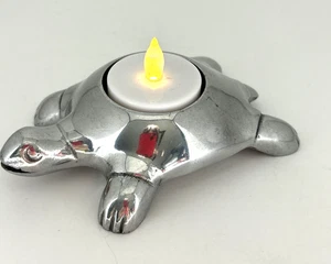 Restaurationsbeschläge Schildkröte Teelichthalter Aluminium Metall - Bild 1 von 6