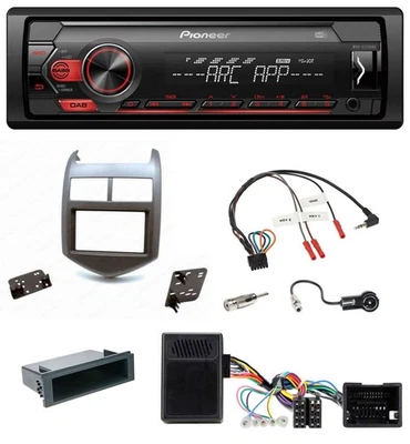 Pioneer DAB 1DIN MP3 Lenkrad USB Autoradio für Chevrolet Aveo ab 11 dunkelgraume - Bild 1 von 4