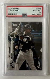Topps 2020 - Luis Robert Rookie #392 bateo (RC) PSA gema MT 10 (lote de 8 cartas) - Imagen 1 de 8