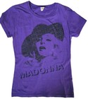 Madonna Sticky & Sweet Tour Concert Purple Band T-SHIRT Fitted Tee Ladies XL HTF