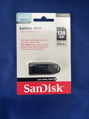 Sankdisk Ultra 128GB USB 3.0 Flash Drive - BRAND NEW Sealed. - Image 1 of 4