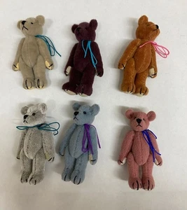 World of Miniature Bears By Theresa Yang 2"  Plush Bear 6  pcs Lot #5399-LOT - Picture 1 of 5
