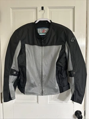 Joe Rocket Jacket Men M Black Full Zip Armored Waterproof Motorcycle Riding Moto - Image 1 of 4
