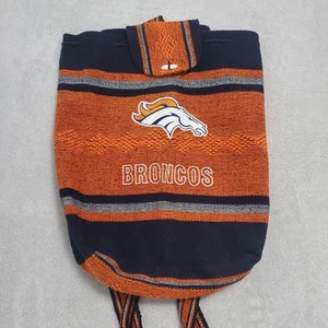 Denver Broncos NFL Embroidered Logo Backpack Drawstring Woven Bag Knapsack - Picture 1 of 13