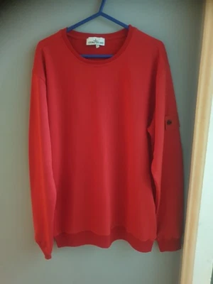 Stone Island Jumper Men's Red Cotton Crewneck Pullover Long Sleeve Sweatshirt X - image 1 of 4