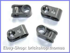LEGO 4 x Technic Connector Grey 6536 Axle Connector Dark Bluish Gray - NEW / NEW