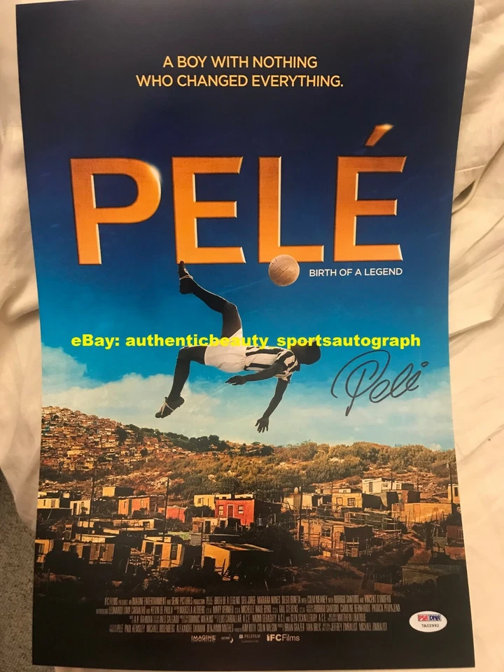 PELE BIRTH OF A LEGEND SOCCER FOOTBALL BRAZIL MOVIE POSTER SIGNED 12x18 REPRINT - Image 1 of 1