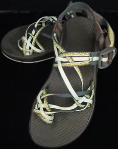 CHACO WOMEN'S HIKING SANDALS VIRAM SIZE 7 BLACK MINT GREEN ADJUSTABLE STRAPPY - Picture 1 of 6