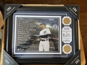 Highland Mint Derek Jeter Final Season 2014 Commemorative Picture & Gold Coin - Picture 1 of 7