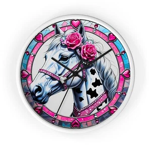 princess horse clock gift for horse lover girly horse office decor coquette home - Picture 1 of 19