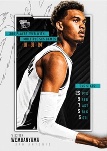 Victor Wembanyama SPURS 2024-25 Topps NOW Basketball Card #4 Multiple 5x5 Games - Picture 1 of 1