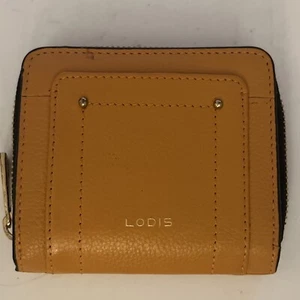 LODIS Womens Wallet Zip Up Billfold 6 Card Slot RFID Protected GENUINE LEATHER - Picture 1 of 4