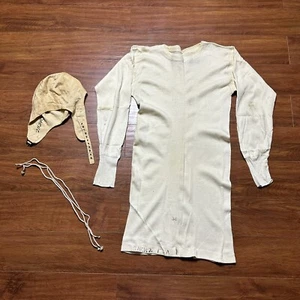 Vtg 40s WWII US Navy Sailors Shirt 34 Undershirt Flight Cap Hat Clothing Ties - Picture 1 of 18