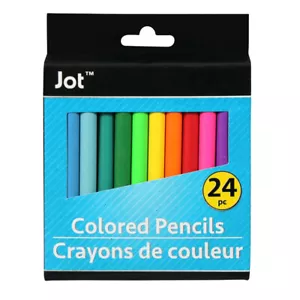 Jot 24 Piece Count Mini Colored Pencil Kids Art School Supplies Set - Picture 1 of 2