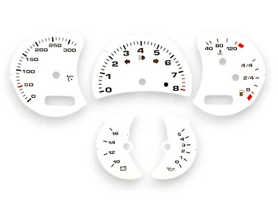 For Porsche 911 996 Facelift Tacho scheibe White - Bild 1 von 4