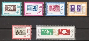 Rumänien 1963 postfrisch Mi 2189-2194 Sc C146-C150,CB22 Briefmarken auf Briefmarken / Weltraum ** - Bild 1 von 2
