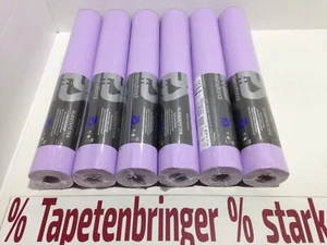 Vliestapete P+S 6x 13178-40 (6Rollen) Uni Streifenmuster Lila Restposten - Bild 1 von 7
