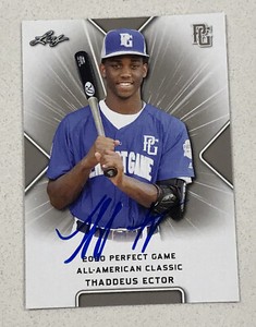 Thaddeus Ector Signed 2020 Perfect Game Classic Auto Card Autographed RC PGAA