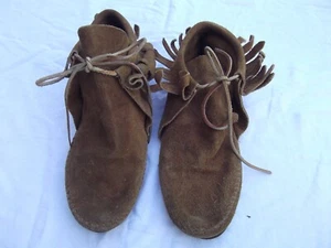 Braune Wildleder Mokassins Größe 7 - Bild 1 von 5