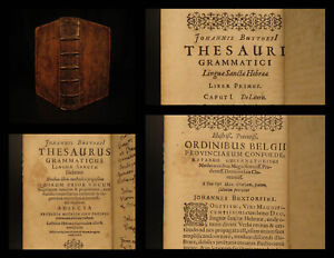 1620 Buxtorf HEBREW Aramaic & Latin Bible Dictionary Lexicon Judaica Pentateuch