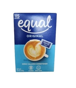 Equal Sweetener Zero Calorie Original Taste Sugar Substitute Powder Packet 115ct - Picture 1 of 2