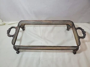 Vintage rectangular 8 X 14.5 Casserole Dish Silver Plated Holder - Picture 1 of 5