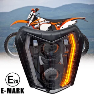 For KTM 250 300 450 500 XCW 350 EXC-F XCF-W LED Headlight DRL w/Turn Signal Lamp - Picture 1 of 13