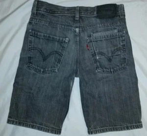 LEVIS Boys Shorts Size 8 Reg W24 Charcoal Black - Picture 1 of 5