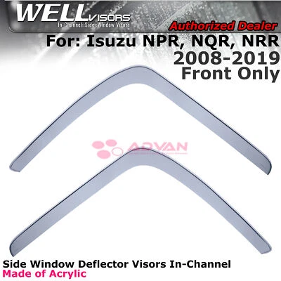Viseras WELL para Isuzu NPR NQR 2008-2024 Viseras de ventana Deflectores en canal 2 piezas Foto 1 de 2