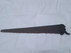 BROKEN HANDLE Antique One Man Crosscut Logging Log Timber Saw 33" Inch Blade - Picture 1 of 13