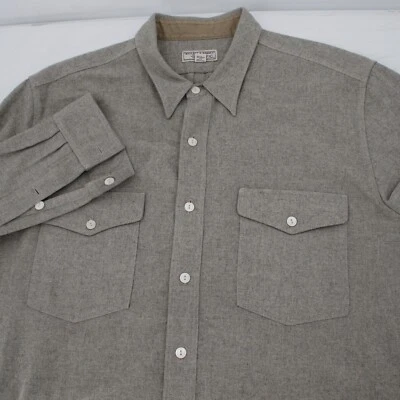 Wallace & Barnes Shirt Mens XL Wool Blend Long Sleeve Button Up Solid Pockets - Image 1 of 4