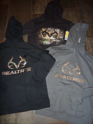 REALTREE HUNTING OR CASUAL FLEECE PULLOVER HOODIES CHOICE - Image 1 of 4