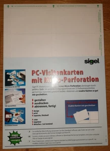 150 Visitenkarten (15 Bögen à 10 Karten) zum Selberdrucken, weiß, Bogen DinA4 - Bild 1 von 1