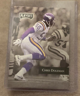 1992 Playoff Football Card #26 Chris Doleman - Image 1 of 2