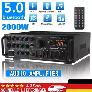 2000W Verstärker Stereo Amplifier HIFI Digital Bluetooth USB FM Vollverstärker - Bild 1 von 12