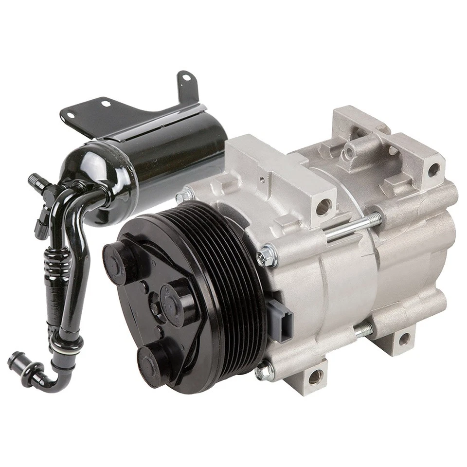 原始设备制造商交流压缩机带空调干燥器适用于福特 E-350 Econoline Club Wagon & E-350 — 第 1/3 张图片