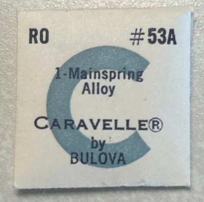 Vintage CARAVELLE By Bulova RO #53A Mainspring Alloy Sealed NOS - Image 1 of 2