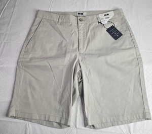 Joseph Abboud Herrenshorts 34 Stein vorne flach Chino Stretch Freizeit adrett neu mit Etikett - Bild 1 von 13