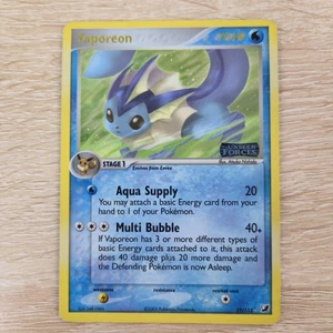 MP Vaporeon 19/115 Reverse Holo Stamped Rare Pokemon Card Ex Unseen Forces 2005 - Picture 1 of 9